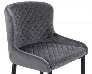 Стул полубарный DOBRIN CHRISTIAN 65 Темно-серый велюр V108-91