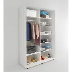 Шкаф-купе в коридор Акцент-Сим Д 1000х600 Выбеленное дерево