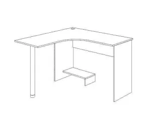 Стол угловой Остин Модуль №12 Ясень шимо светлый