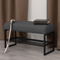 Банкетка-обувница Charli Lux/Чарли Люкс Charli Lux/Чарли Люкс БО экокожа , Sharp Графит