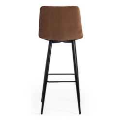 Барный стул CHILLY (mod.7095б) ткань/металл, 53х44х104 см, высота до сиденья 76 см, коричневый barkhat 12/черный