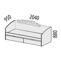 Детская кровать для девочки Мегаполис 55.11 Сосна Астрид
