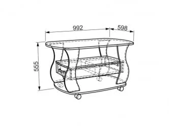 Стол журнальный Барон №3 модуль 01 Дуб млечный