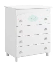 Детский комод Micuna Lili B-970 White Stars Grey