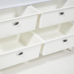 Вешалка NY-3297 металл, 76-130*43*109-165см, хром/белый