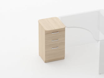 Тумба приставная на 3 ящика Glassy 3.10.15 Бук светлый