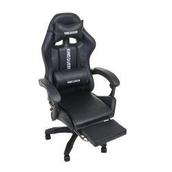 Геймерское кресло 1206 KINGQUEEN цвет черный с массажем 1206-black-mass