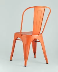 Стул TOLIX с высокой спинкой Оранжевый глянцевый
