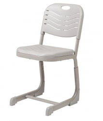 Стул ученический пластиковый регулируемый (рост 5-7) Серый