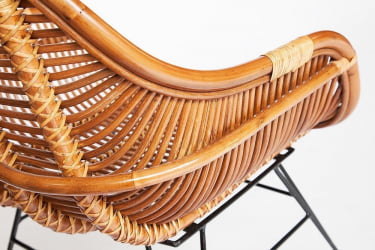 Кресло Secret De Maison Pitaya (mod. 01 5089 SP KD/1-1) натуральный ротанг/металл, 80х66х64см, светлый мед/черный