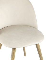 Комплект из четырех стульев Лион велюр кремовый 4 шт