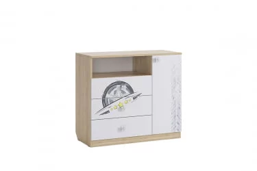 Комод Форсаж MKF-06 Дуб сонома/белый