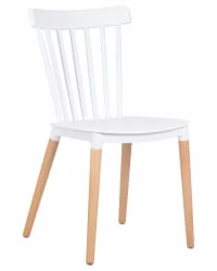Стул обеденный DOBRIN THEO ножки светлый бук Белый W-02