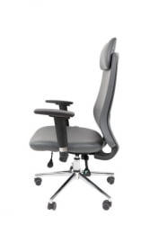 Офисное кресло CHAIRMAN 500 ЛЮКС (LUX) ЭКО экокожа Серый