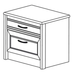 Тумба прикроватная Флоренция 675  Дуб оксофрд