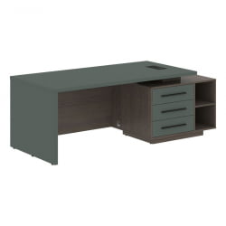 Стол руководителя правый VELION VCT 2190 R Нефрит Дуб Сильвер