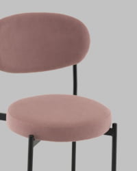 Стул Полубарный Бриф DD ПБ велюр пыльно-розовый