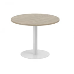 Стол переговорный круглый Sigma SG.279.OD.GR Дуб темный Серебряный металлик