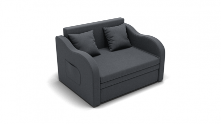 Серый диван Бали (ЗР) Цвет фасада: Серый; Тип: Прямой; Материал фасада: Металл/Велюр