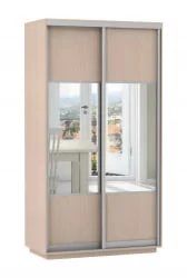 Шкаф-купе двухдверный Экспресс Дуо Комби 1200х2400h Дуб молочный