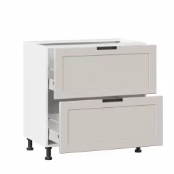 Тумба кухонная 800 с 2 ящиками ЛЮКС (4) Джамис ЛД 296.920.000.123 Белый Кашмир