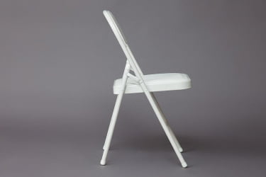 Складной стул FOLDER (mod. 032) / 1 шт. в упаковке каркас: металл, сиденье/спинка: экокожа, 41*51*76см, белый