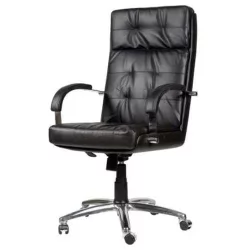 Кресло руководителя Президент хром Черный