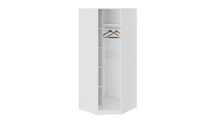 Угловой гардеробный шкаф Глосс СМ-319.07.312 Белый глянец