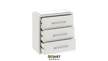 Комод со стеклом Элис Светлый