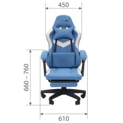 Кресло для геймеров CHAIRMAN GAME CH26 Голубой-бежевый