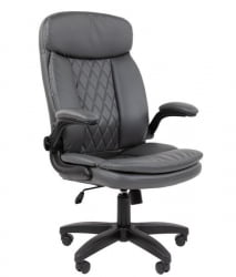 Кресло офисное CHAIRMAN 533 экокожа Серый