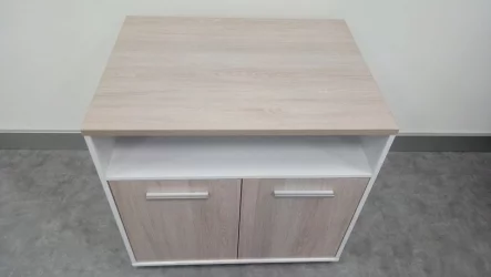 Тумба для оргтехники Deka 9.05.11 Дуб Сантана светлый/Белый