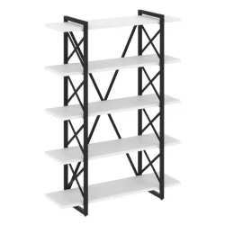 Стеллаж на регулируемых опорах - 5 полок LOFT VR.L-MST.O-5.8V Металл черный Белый Бриллиант