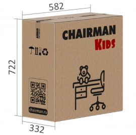 Детское кресло CHAIRMAN ТИН (KIDS) 109 черный пластик CRAZY