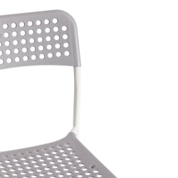 Металлический стул ADDE (mod. C-049) металл/пластик, 39 х 49 х 78 см, Grey (серый) /White (белый)