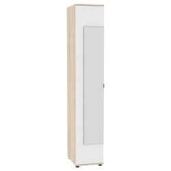 Шкаф распашный Алиса (H1_M) 2230х400х540 с торцевой ручкой (ДСС-Белый)