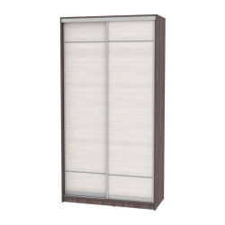 Шкаф-купе белый B-220х120х60-2(ЯАТ-ЯАС-D7D7)