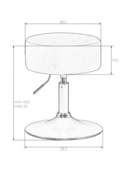 Кресло DOBRIN DANNY BLACK (белый букле (13))