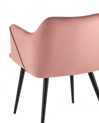 Стул с подлокотниками Джоэл велюр Пыльно-розовый