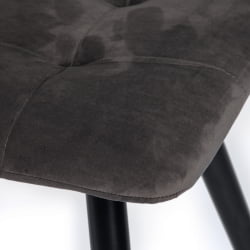 Стул CHILLY (mod. 7095-1) / 1 шт. в упаковке ткань/металл, 45x53х88 см, высота до сиденья 50 см, темно-серый barkhat 14/черный