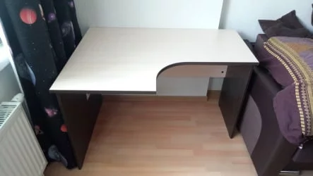 Стол компьютерный угловой Р.РС-12 (левый) Венге/Дуб молочный