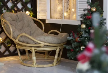 Кресло Папасан Челси 23/03 натуральный