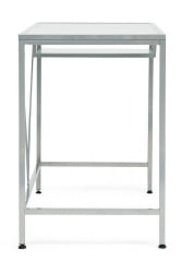 Стеклянный компьютерный стол WRX-11 стекло матовое, ножки серые