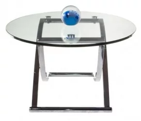 Овальный журнальный столик J02 Хром