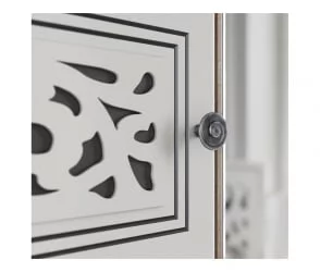 Стол-трансформер Мадлен 03 Дуб сонома светлый Ясень белый Серебро