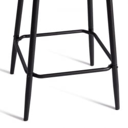 Барный стул Medeo/Медео экокожа , черный, 45х56х113 см