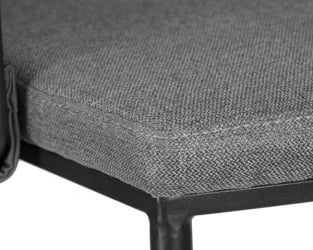 Стул барный DOBRIN AMELIA (серая ткань (F-48), темно-серый винтажный PU (MF-12)) 4 шт