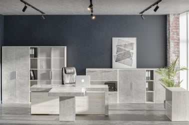 Шкаф средний с вертикальной нишей B-TONE BTN36151031 Сосна Бетон светлый