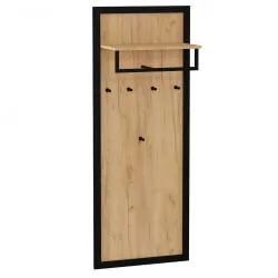 Вешалка с банкеткой Техно ЛД 02 Дуб Золотой Черный