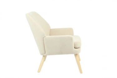 Кресло Харви бежевый деревянные ножки